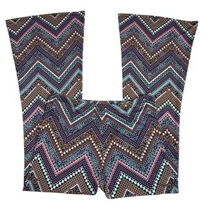 Wrangler Women's Boho Chevron Flare Pants Size Large
